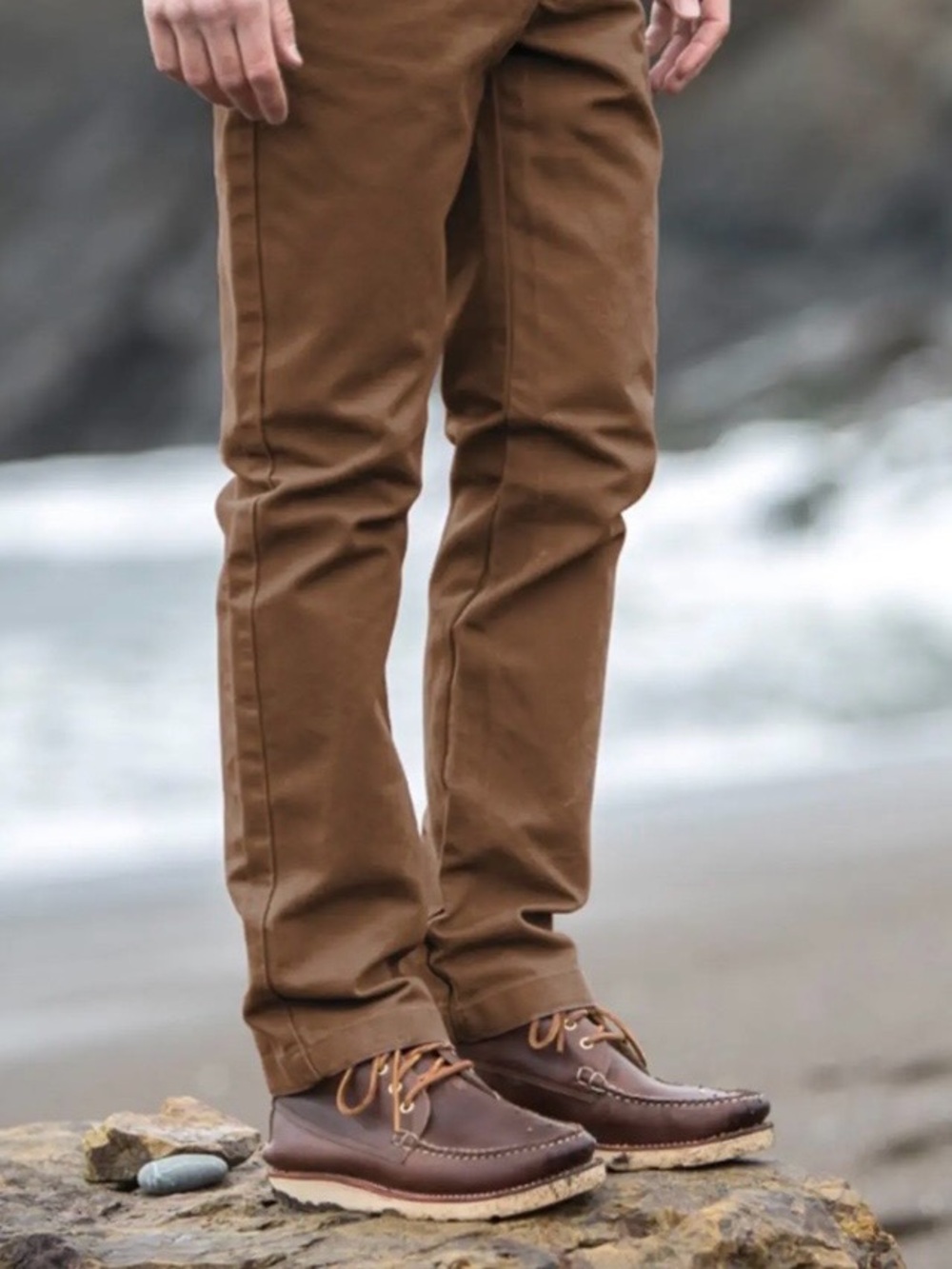 NWOT | Gustin | #207 Camel Duck Canvas Chinos | Size 35